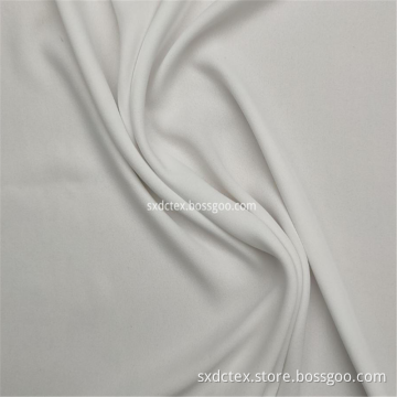White Plain Dyed Polyester Woven Crepe Fabric